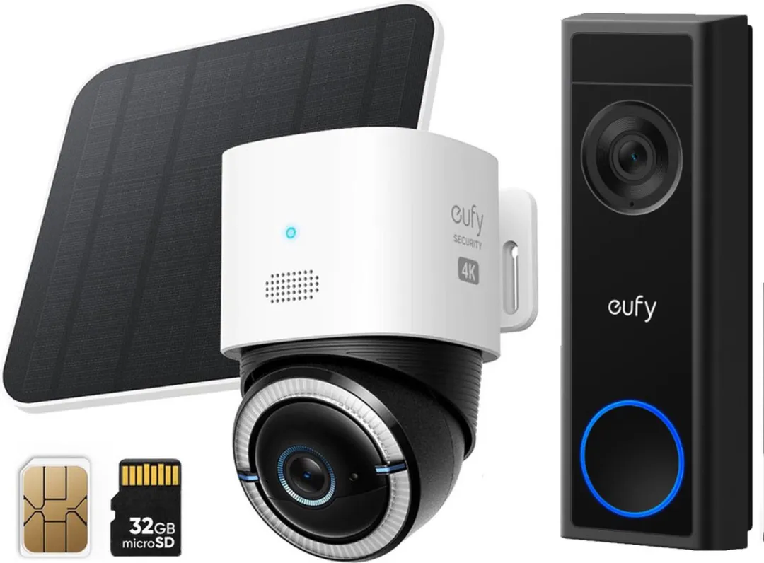 Eufy 4G LTE S330 Camera & C30 Doorbell