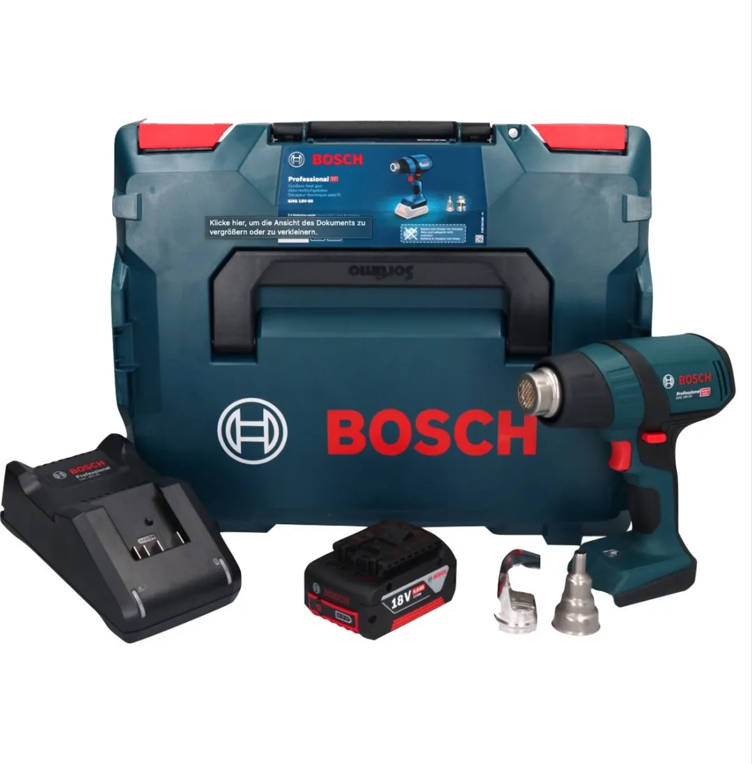 Bosch Professional GHG 18V-50 Heteluchtblazer 500°C - 2 standen - 1x 5.0Ah accu