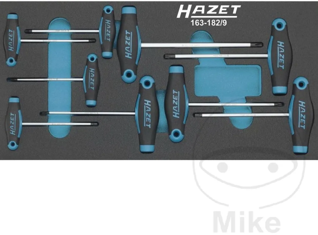 Hazet Gereedschapsmodule 163-182/9 - 9-delig - Blauw/Zwart