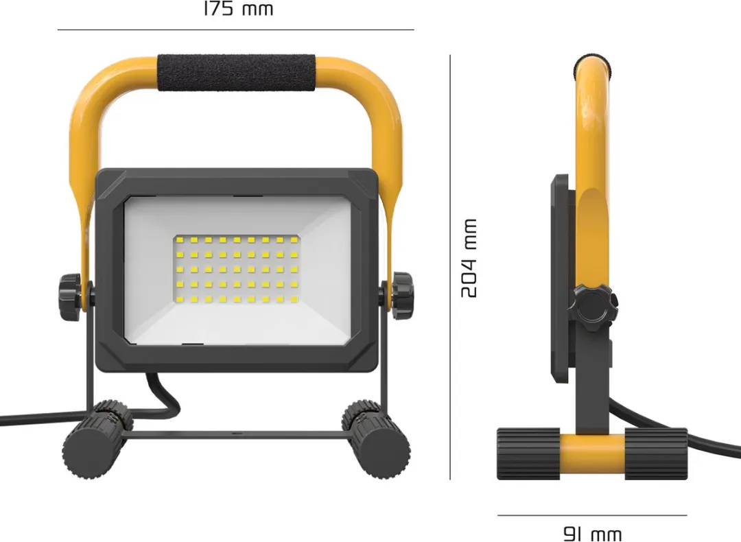 LEDVION LV50050 LED Bouwlamp 30W - 6500K - IP65 - Zwart - afbeelding 5 van 6