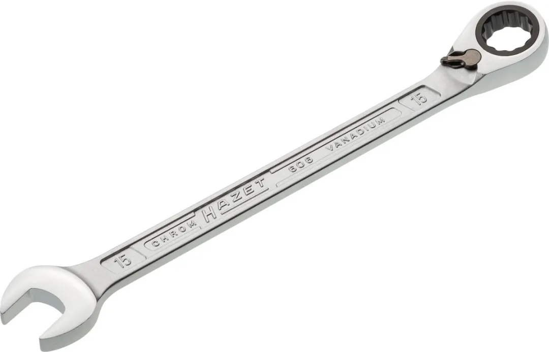 Hazet Steek-/ringratelsleutel 15mm - Zilver