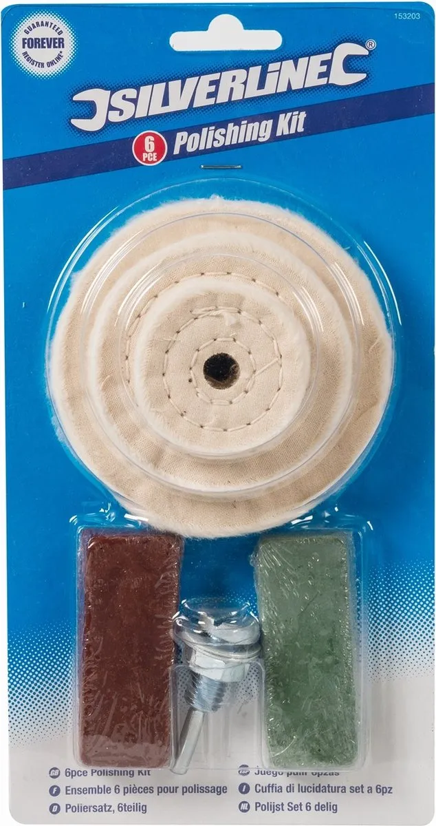 Silverline Polijstset 6-delig - 50/75/100mm