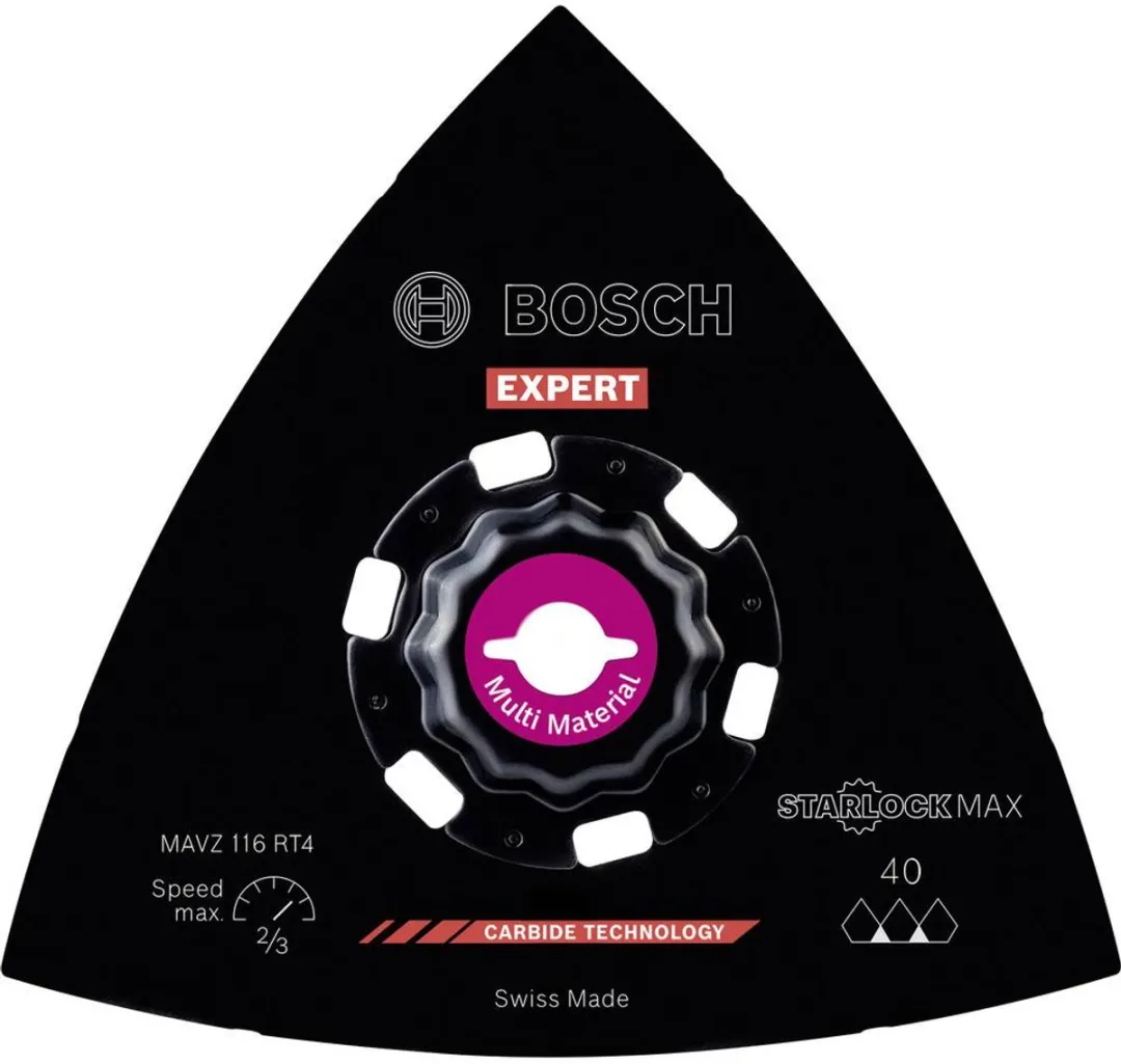 Bosch Professional MAVZ 116 RT4 Schuurplaat - Carbide-RIFF - 1 Stuks