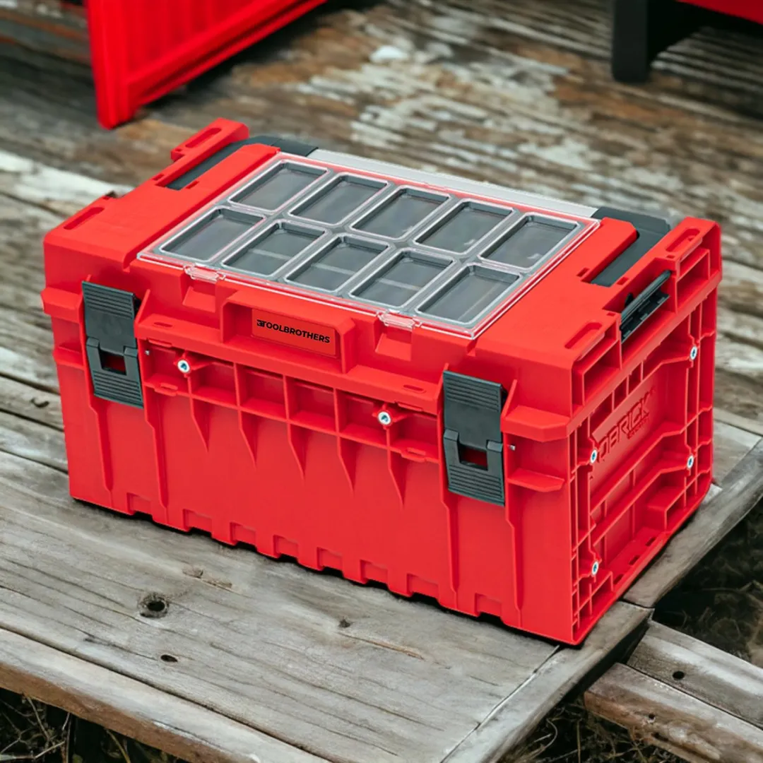 Toolbrothers RHINO XXL Gereedschapskoffer ULTRA Handling+ - 38L - Rood - afbeelding 5 van 6