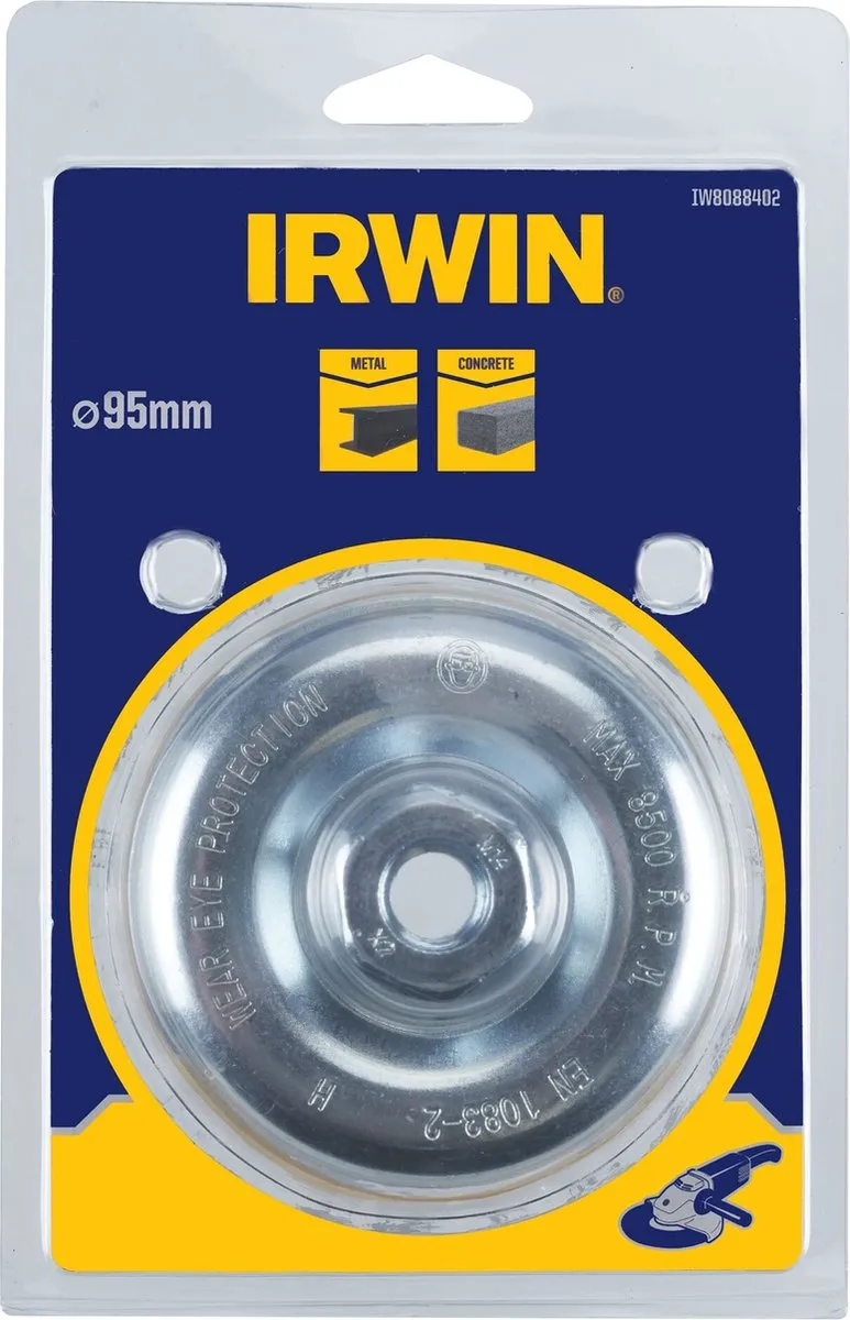 Irwin Komstaaldraadborstel 95mm - Metaal/Beton