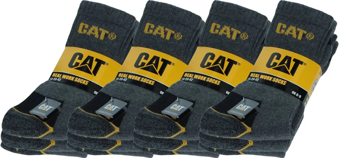 Caterpillar Heren Werksokken 12 Paar - Grijs - 41-45