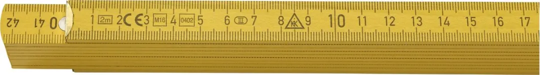 Hultafors B3506G Duimstok - Hout - Geel - 2m - afbeelding 6 van 6