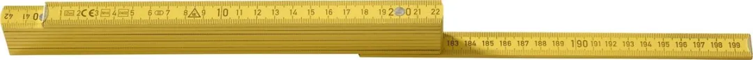 Hultafors B3506G Duimstok - Hout - Geel - 2m - afbeelding 5 van 6