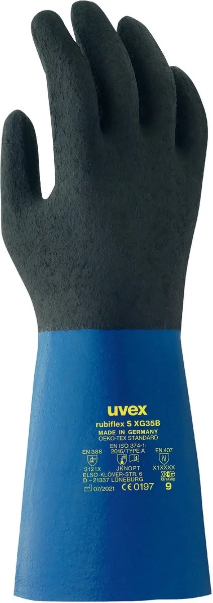 Uvex Rubiflex S XG35B Chemicaliënhandschoen