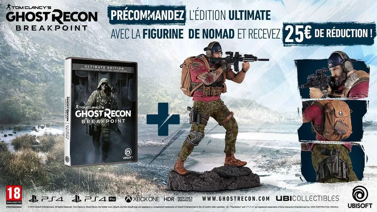 Ubisoft Tom Clancy's Ghost Recon Breakpoint Ultimate Edition + Nomad Figuur