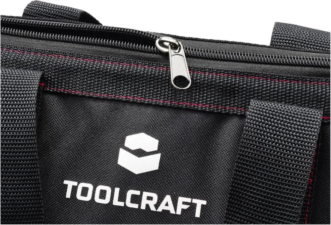 TOOLCRAFT TO-9073200 Universele Gereedschapstas 320x210x230mm - Zwart/rood