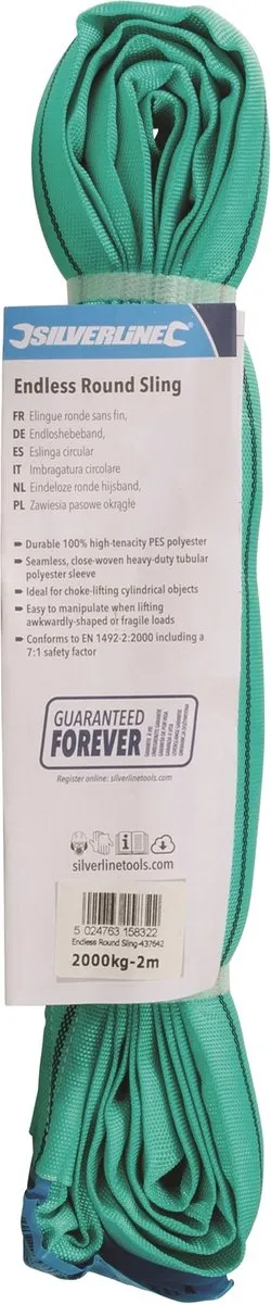 Silverline Eindeloze Ronde Hijsband 2 Ton - 2m