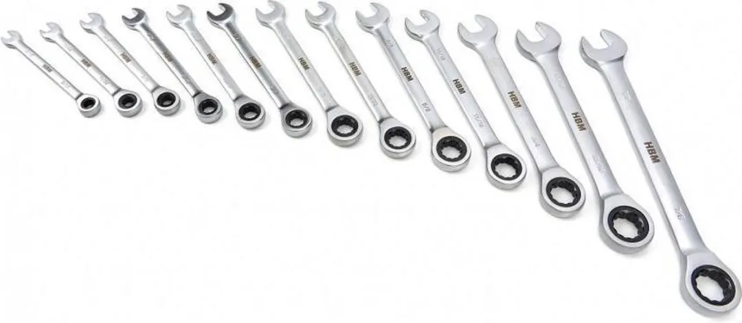 HBM Carbon Foam Inch Steeksleutelset 13-delig - 5/16" t/m 7/16" - afbeelding 6 van 6