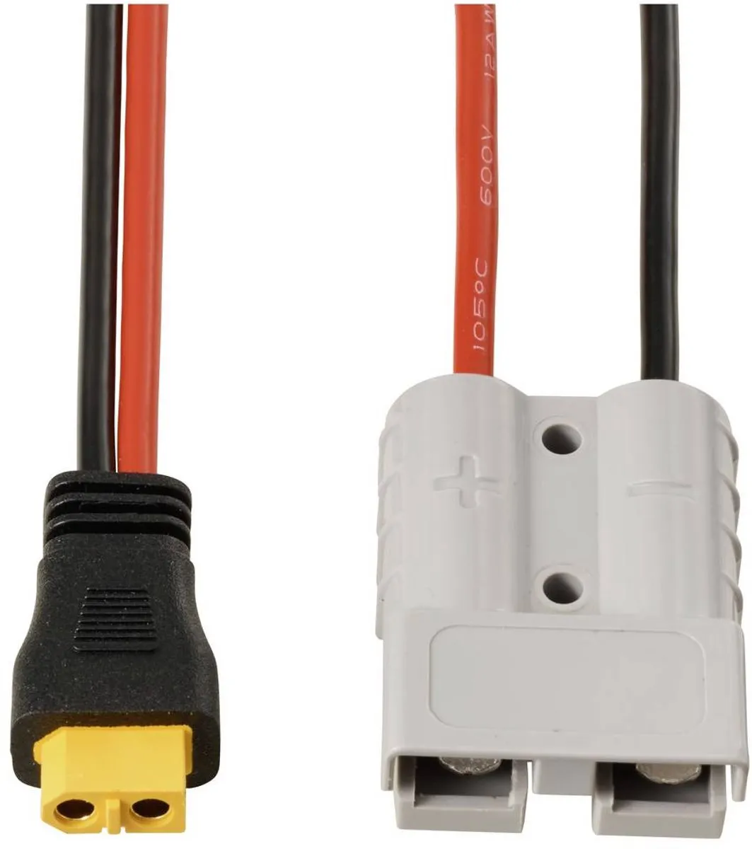 Tru Components XT60 Accuaansluiting 0,5m TC-13619308 - Zwart/Rood