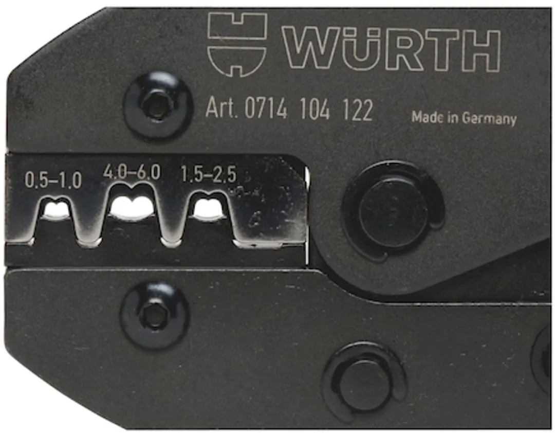 Würth 2C-Krimptang voor platte kabelverbinders - Zwart/Rood