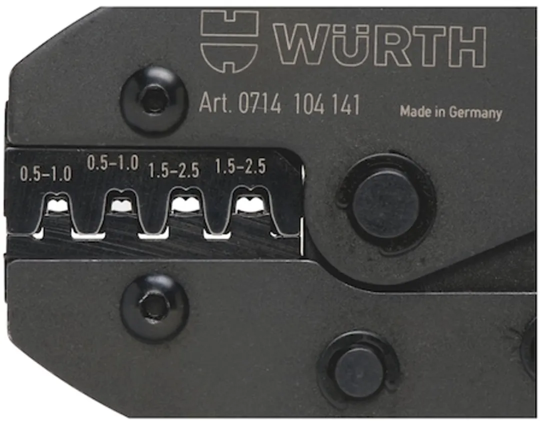 Würth 2C-Krimptang voor platte kabelverbinders - Zwart/Rood - afbeelding 6 van 6