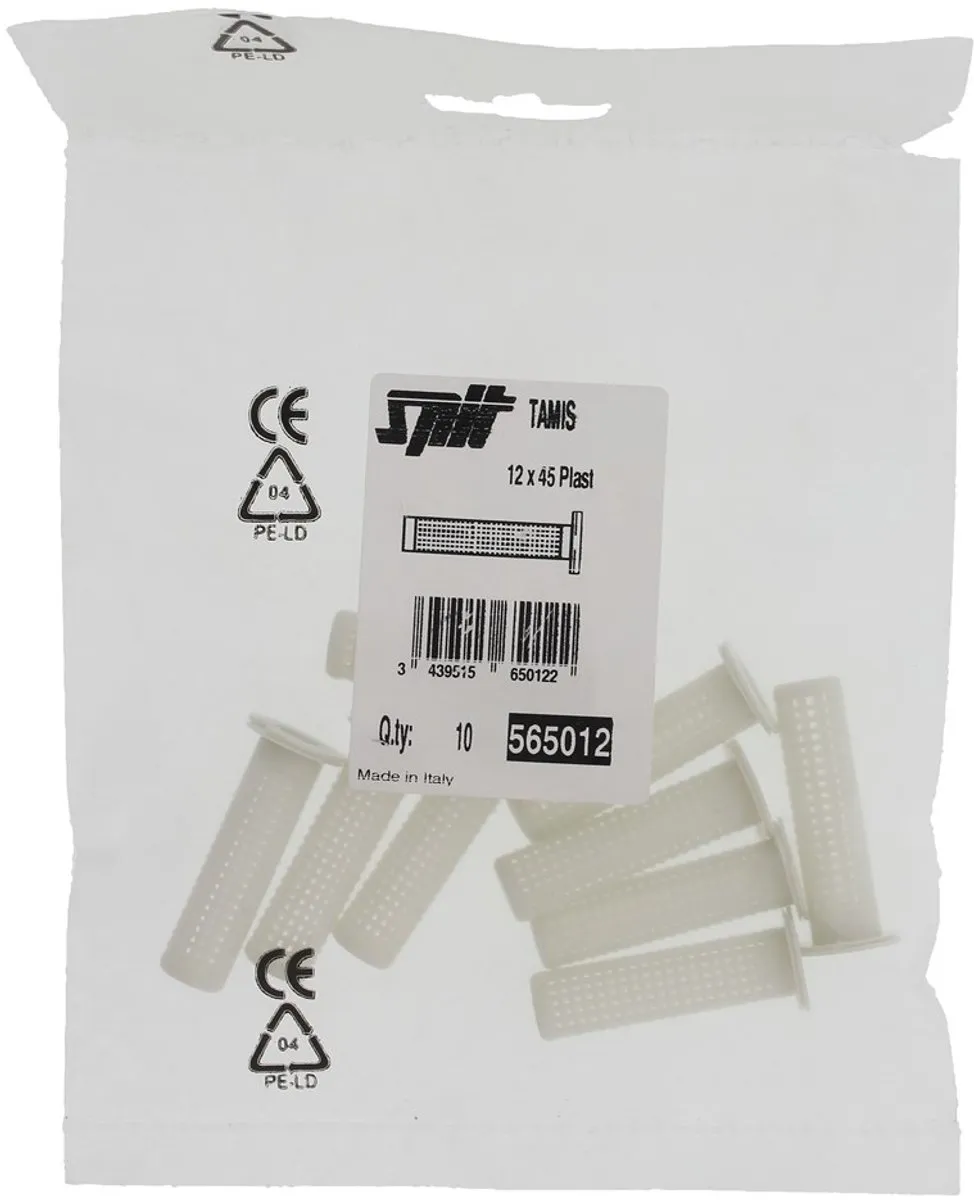 Spit Zeef Plastic D12 x 45mm M6/M8 - 10 Stuks