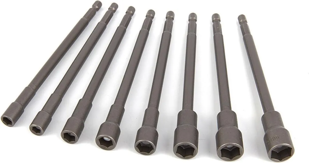 HBM 8-delige Extra Lange Magnetische Dopsleutelset 150mm