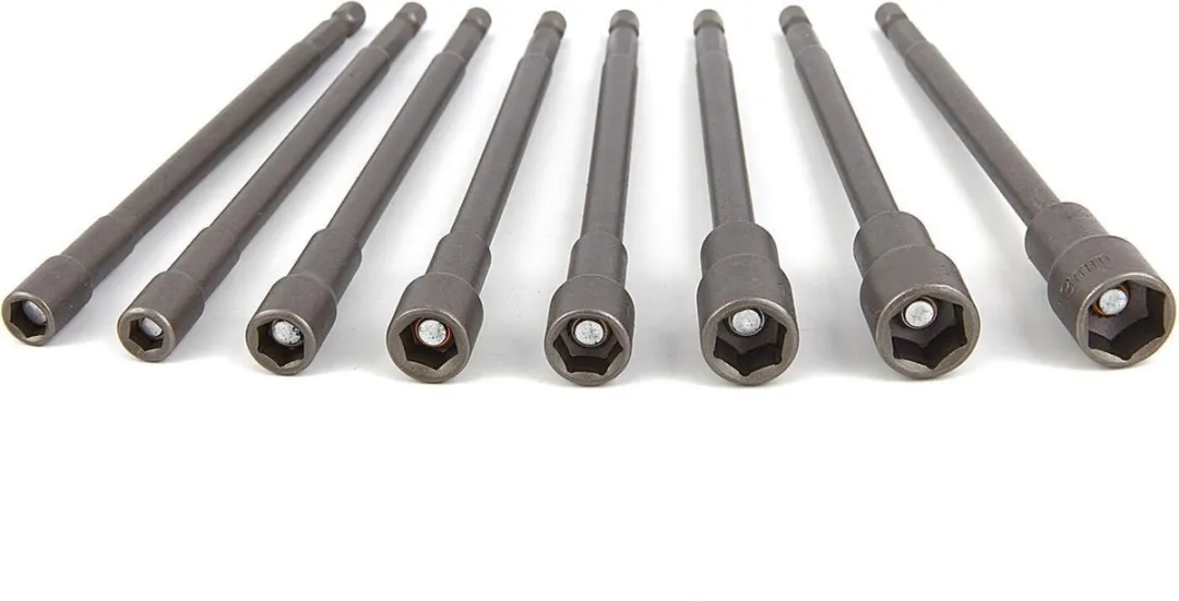HBM 8-delige Extra Lange Magnetische Dopsleutelset 150mm - 27
