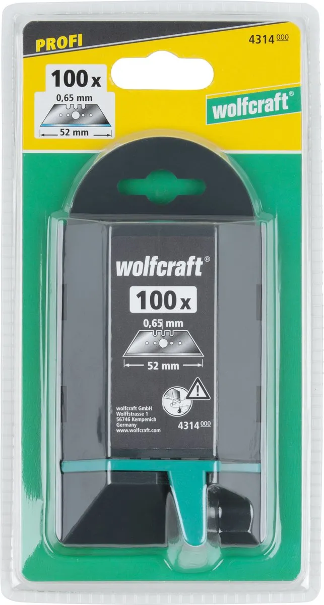 Wolfcraft Trapeziummesjes 4314000 - 100 Stuks