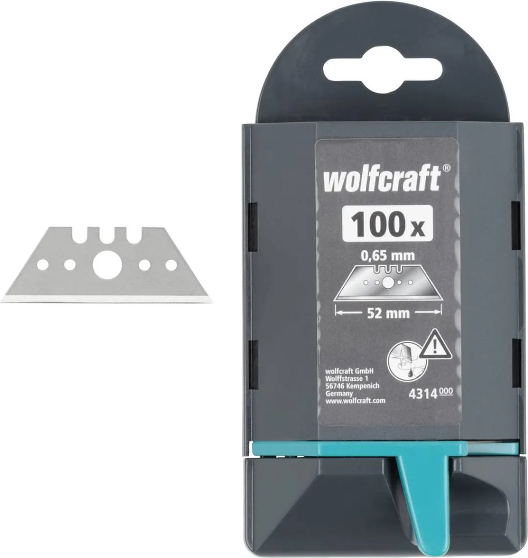 Wolfcraft Trapeziummesjes 4314000 - 100 Stuks