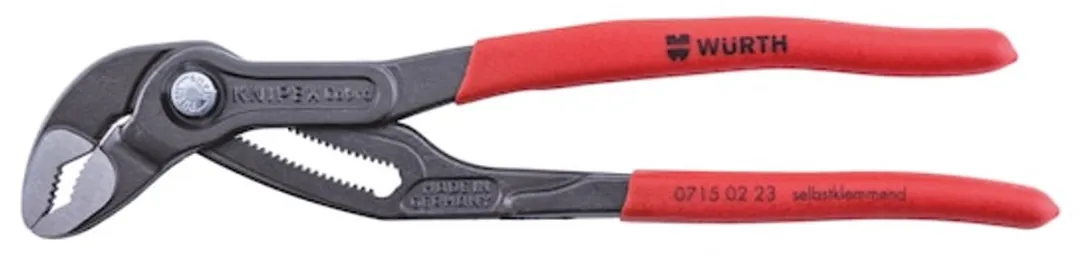 Würth Waterpomptang DIN ISO 8976 - Drukknopverstelling - Zwart/Rood