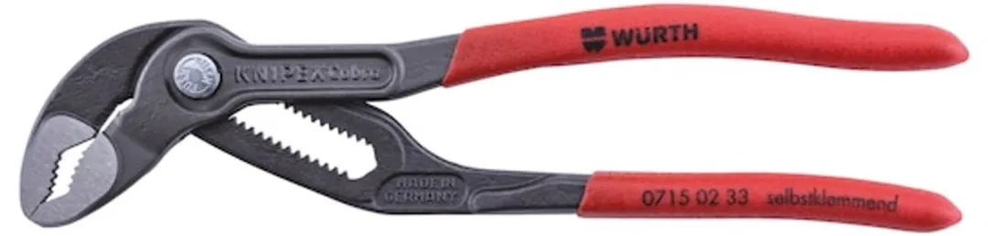 Würth Waterpomptang DIN ISO 8976 - Drukknopverstelling - Zwart/Rood