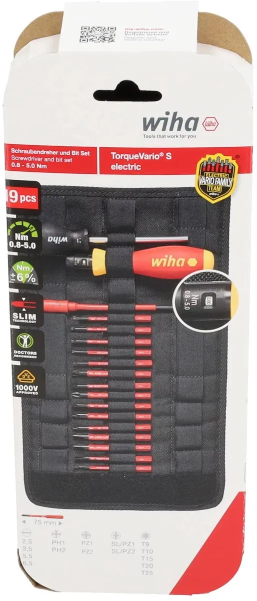 Wiha 36389 VDE Gereedschapsset 12-delig - Zwart