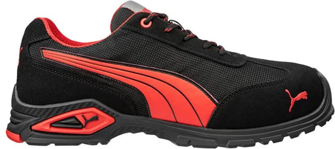PUMA Madrid Low S1PL 642740 Werklaarzen - 46 - Zwart/Rood