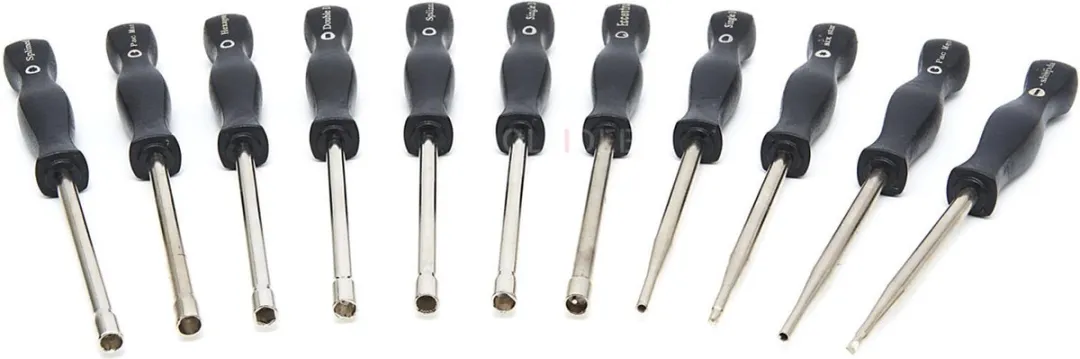 HBM 11-delige Carburateurschroevendraaierset - 15 Borstels