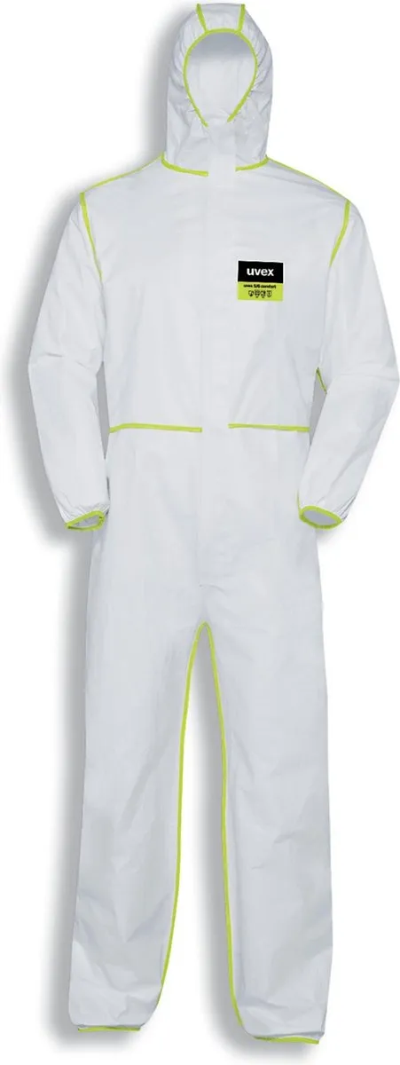 Uvex 9877 Chemisch bestendige wegwerpoverall XXL - Wit