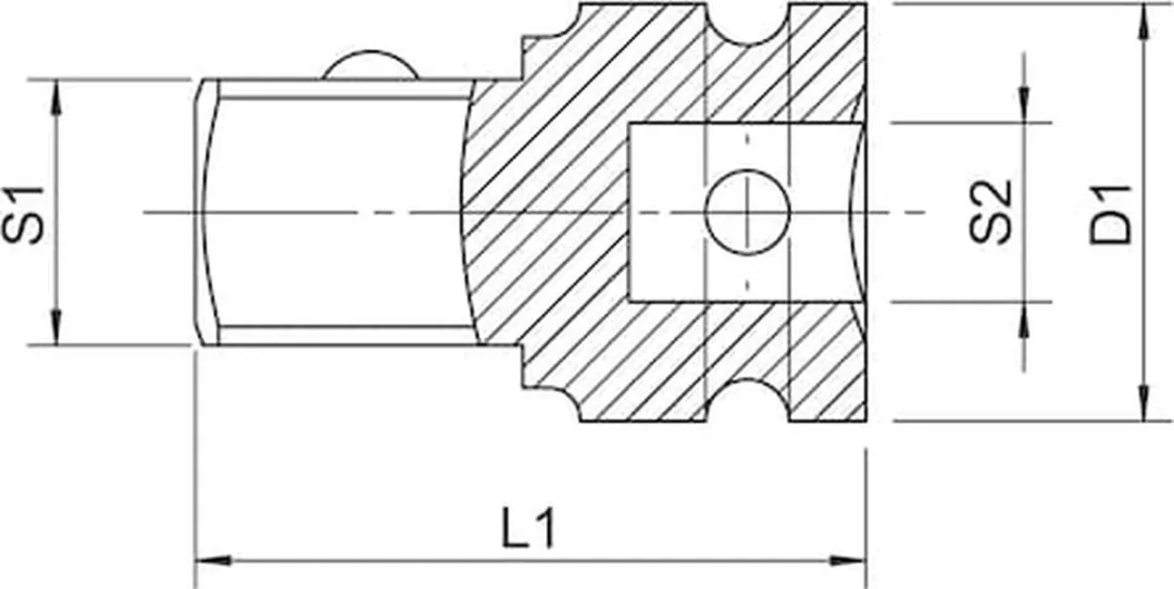 Würth Krachtverloopstuk 3/4" x 1" - Kogelvergrendeling - 32mm