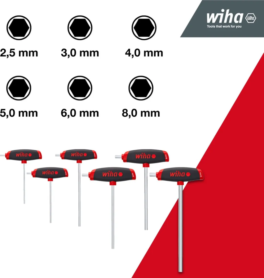 Wiha Zeskant Haakse Schroevendraaierset 6-delig - 2.5 t/m 8.0mm