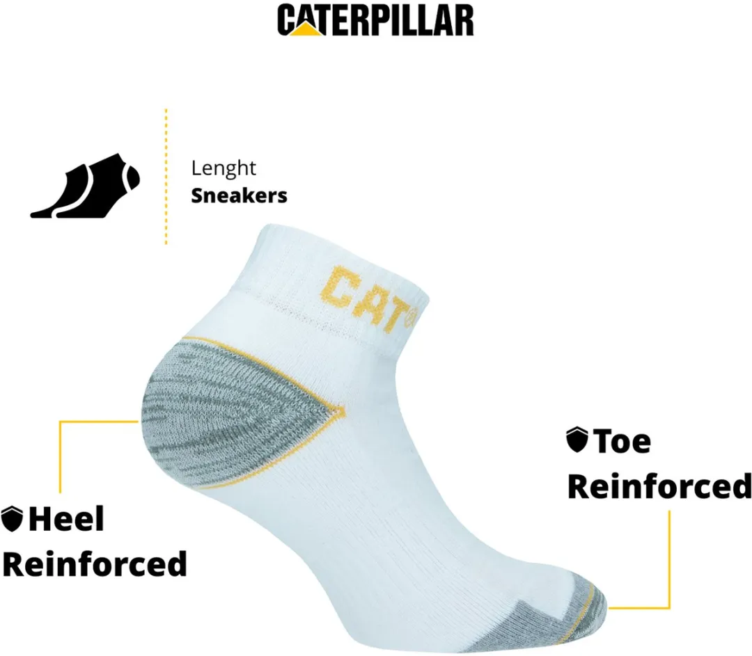 Caterpillar Korte Werksokken Heren - 12 Paar Wit - 39-42