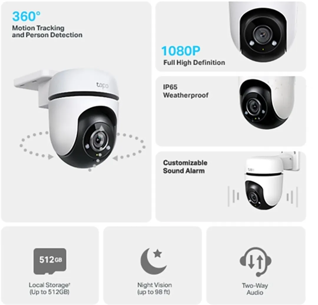 TP-Link Tapo TC40 Dome IP-camera 1080p - Wit