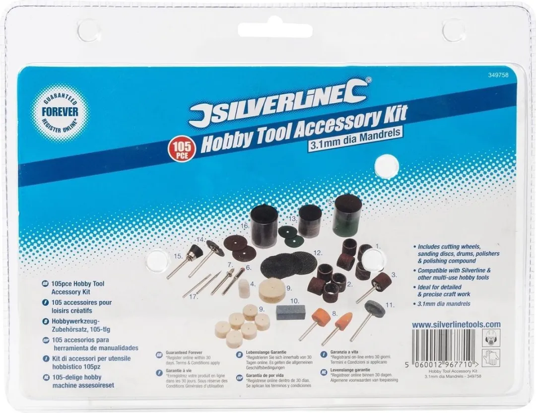 Silverline Oscillerend Multitool Accessoire Set 105-delig - 3,17mm