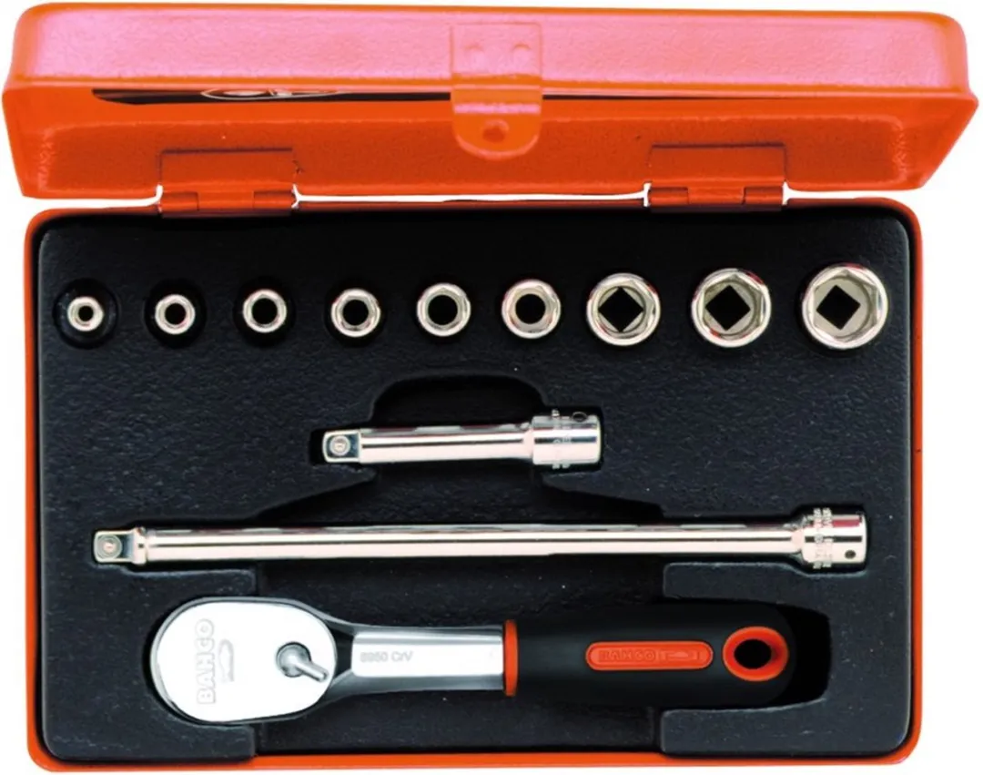 Bahco 1/4" Dopsleutelset 12-delig 6712R - Metrisch