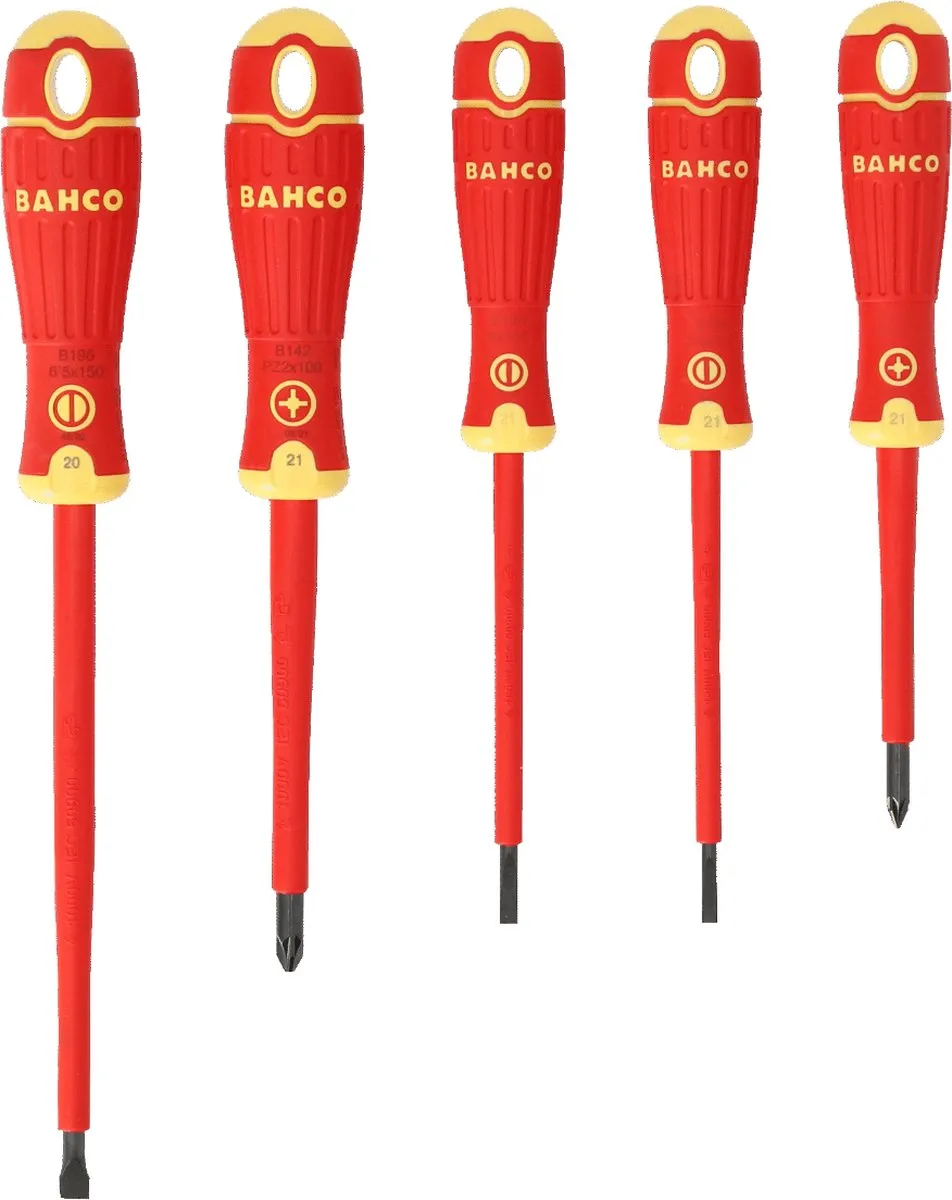 Bahco B220.015 Schroevendraaierset 6-delig - Rood/Geel