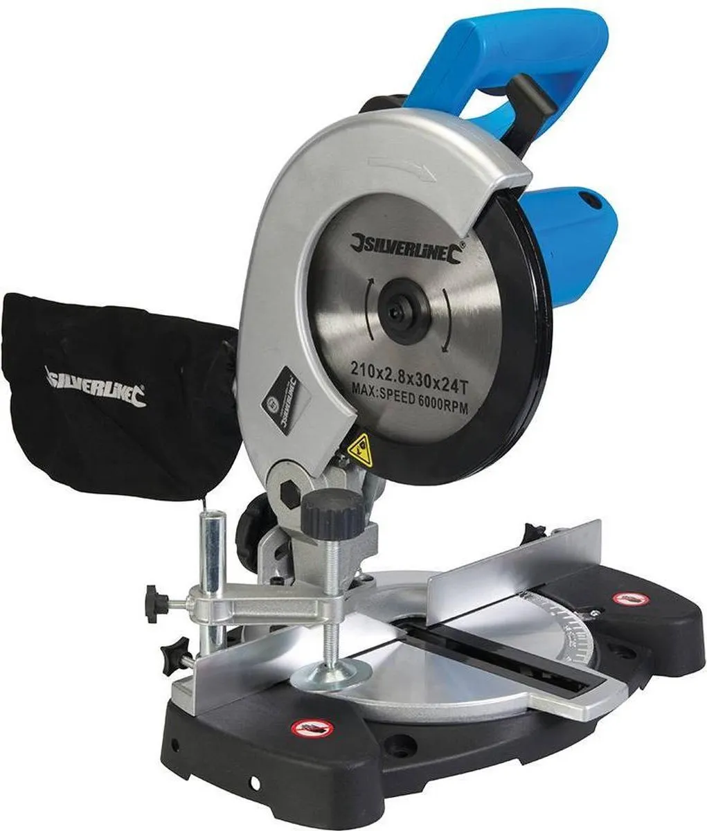 Silverline 1400W Gecombineerde Verstekzaag 210mm
