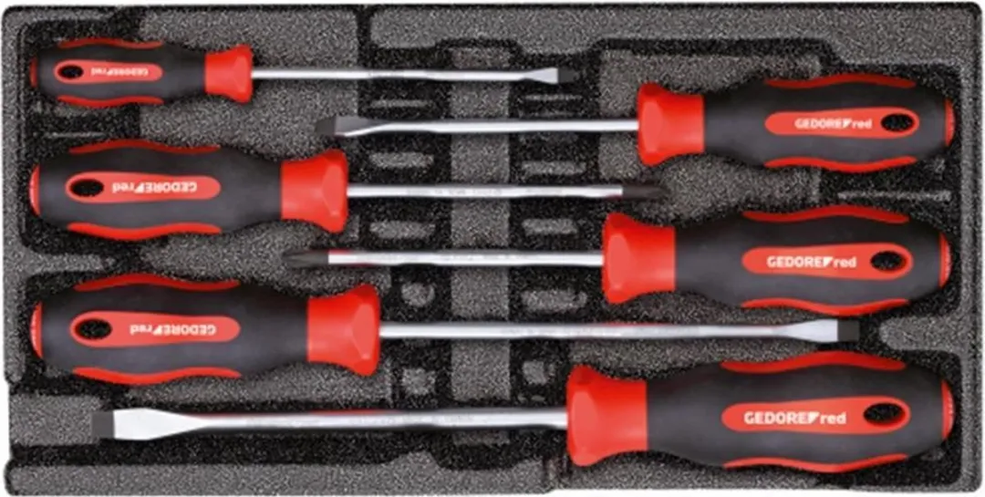 Gedore RED R22150013 6-delige Schroevendraaierset - Zwart-rood