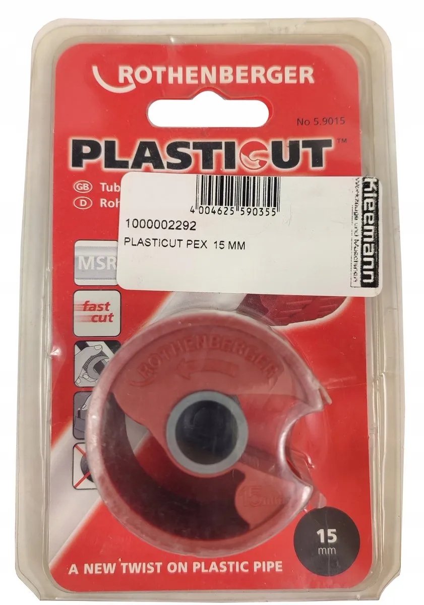 Rothenberger Plasticut 15mm Pijpsnijder - Rood/Grijs