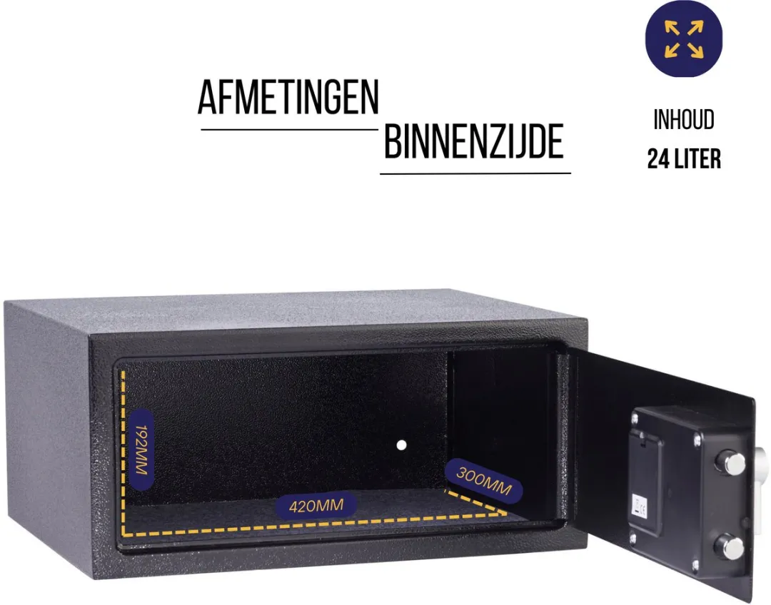 Yale Value Safe Laptop DB2 Elektronische Kluis - Blauw