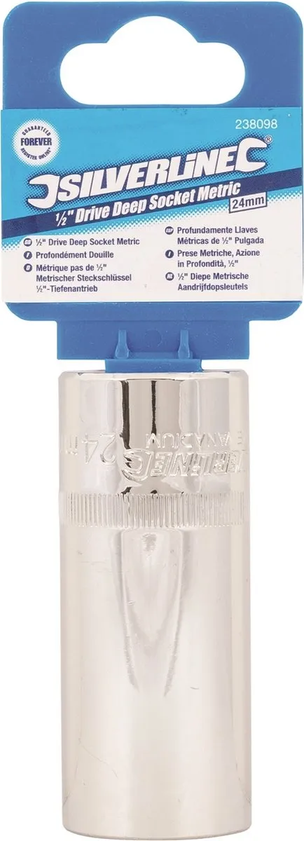 Silverline Diepe zeskantdop 24mm - Metrisch