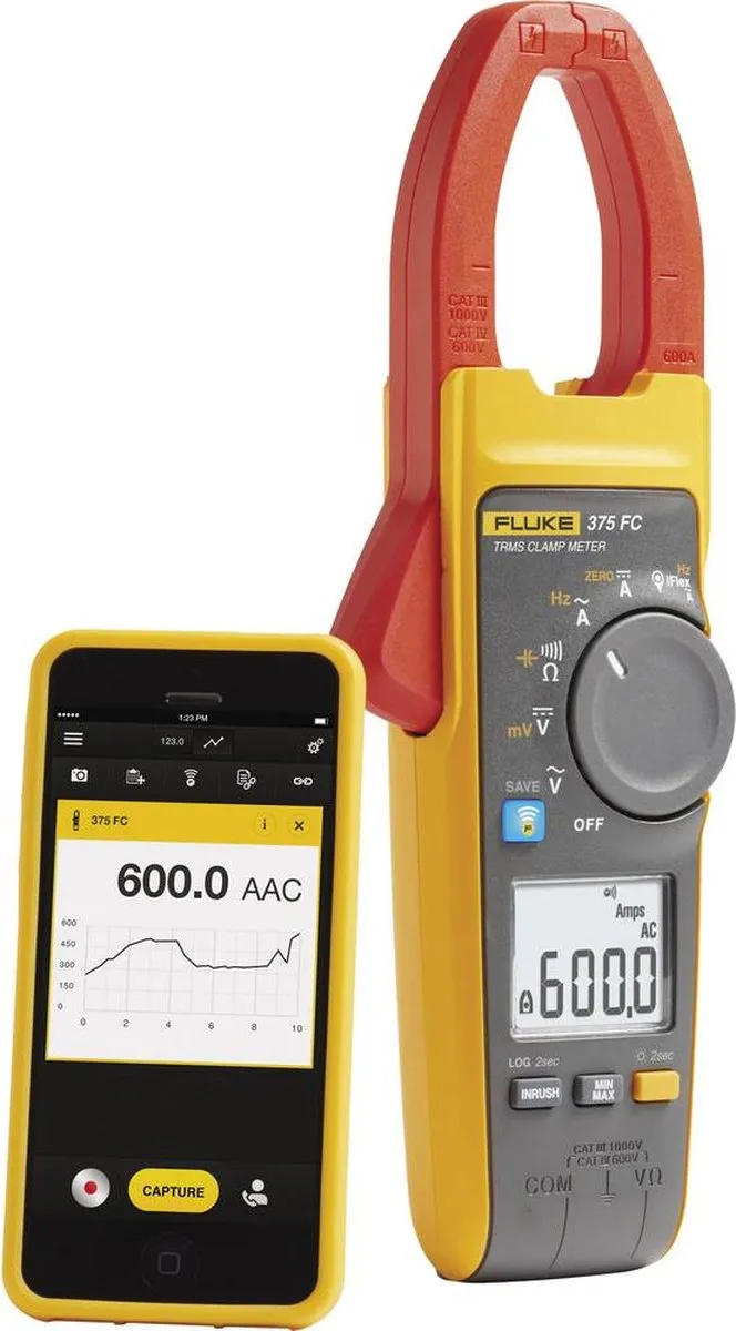 Fluke 375 FC Multimeter - Stroomtang CAT III 1000V