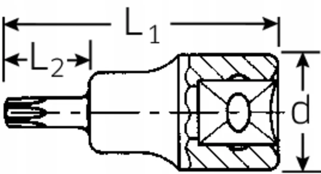 Stahlwille Torx-bit Dop 1/2" T45 - 55 mm