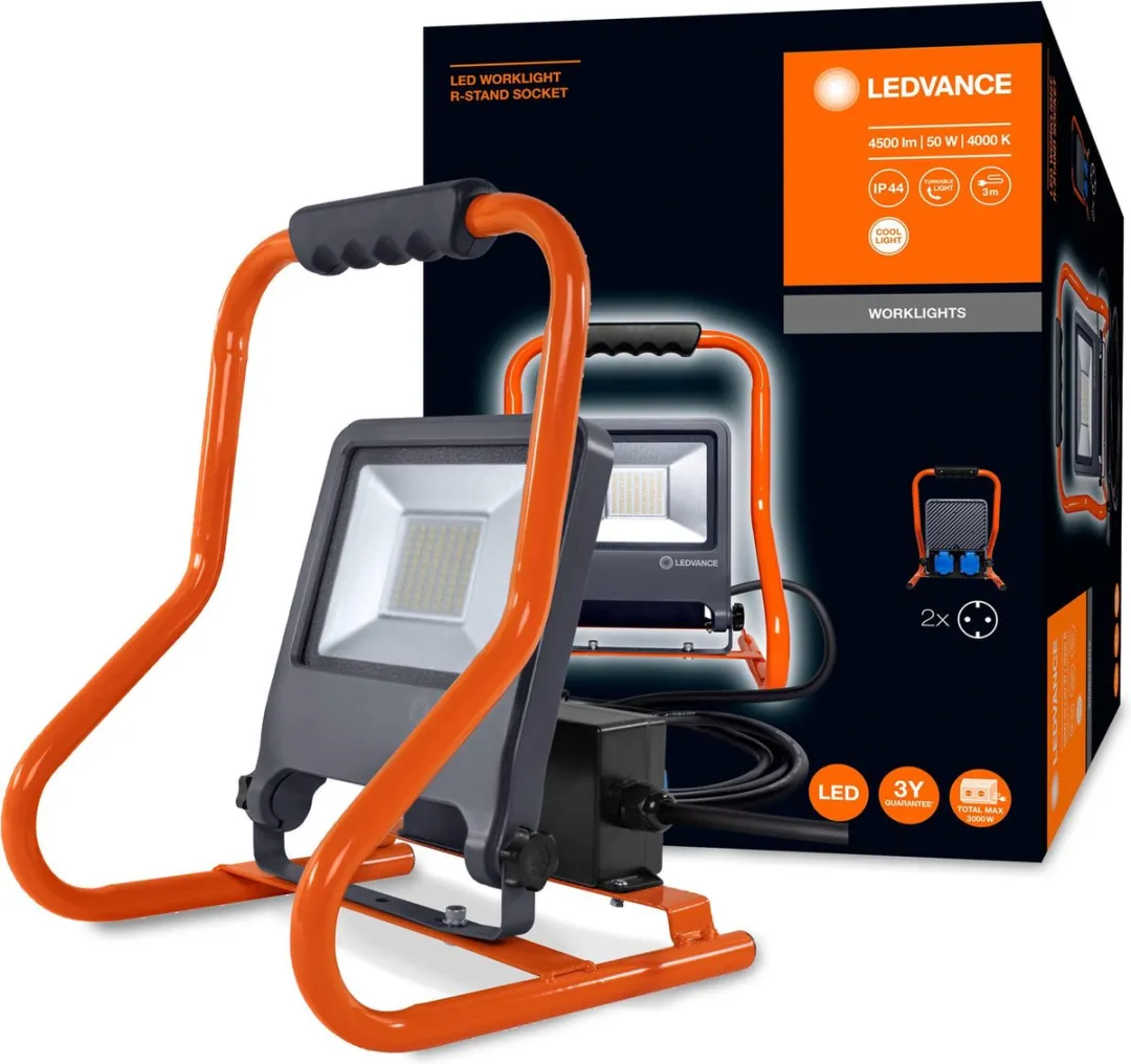 LEDVANCE WORKLIGHTS R-STAND SOCKET Gen 2 Bouwlamp 50W - Koelwit 4000K - Donkergrijs - afbeelding 5 van 6