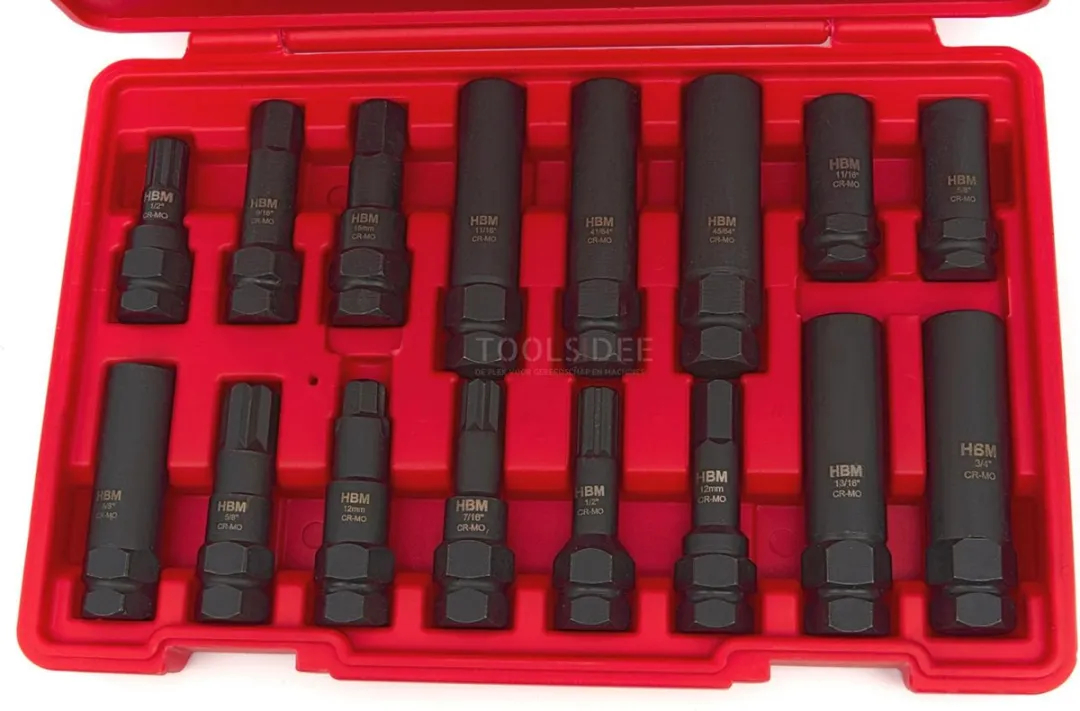 HBM Kracht Wielslot Demontageset 16-delig - 27mm