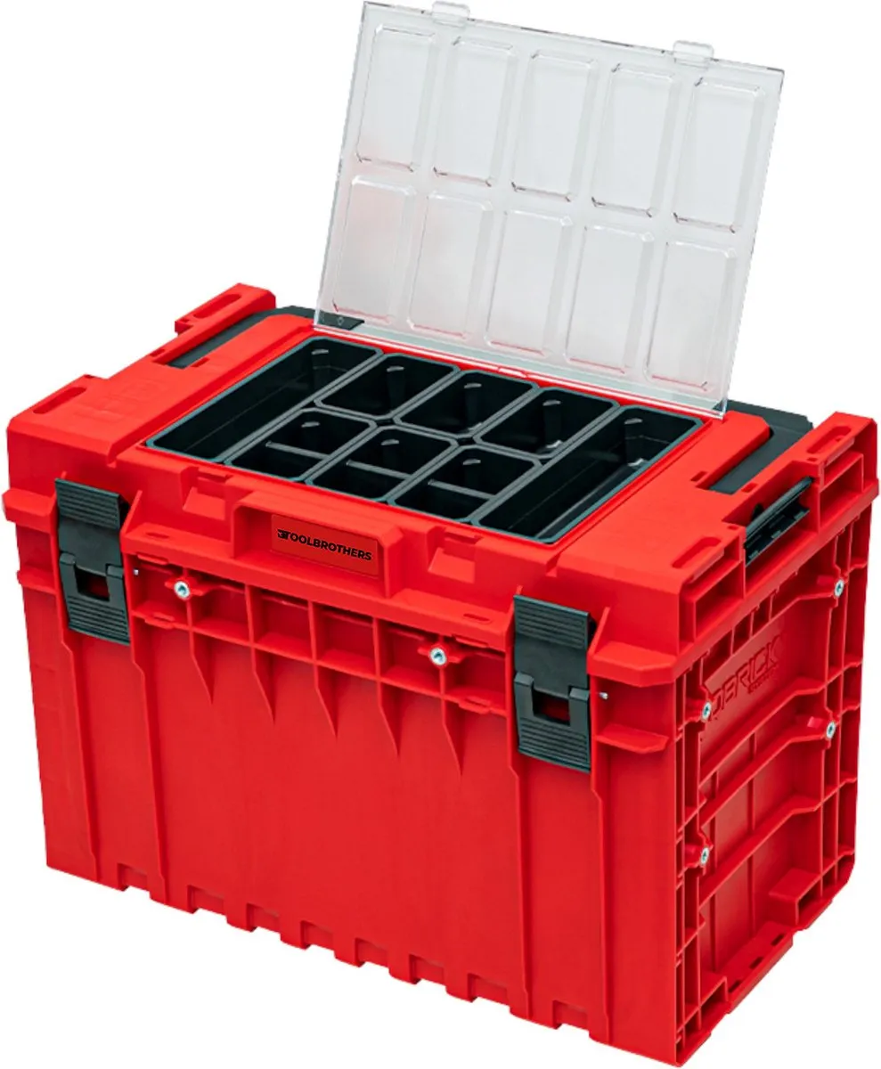 Toolbrothers RHINO XXL Gereedschapskoffer 52L - Rood/Zwart - afbeelding 2 van 6