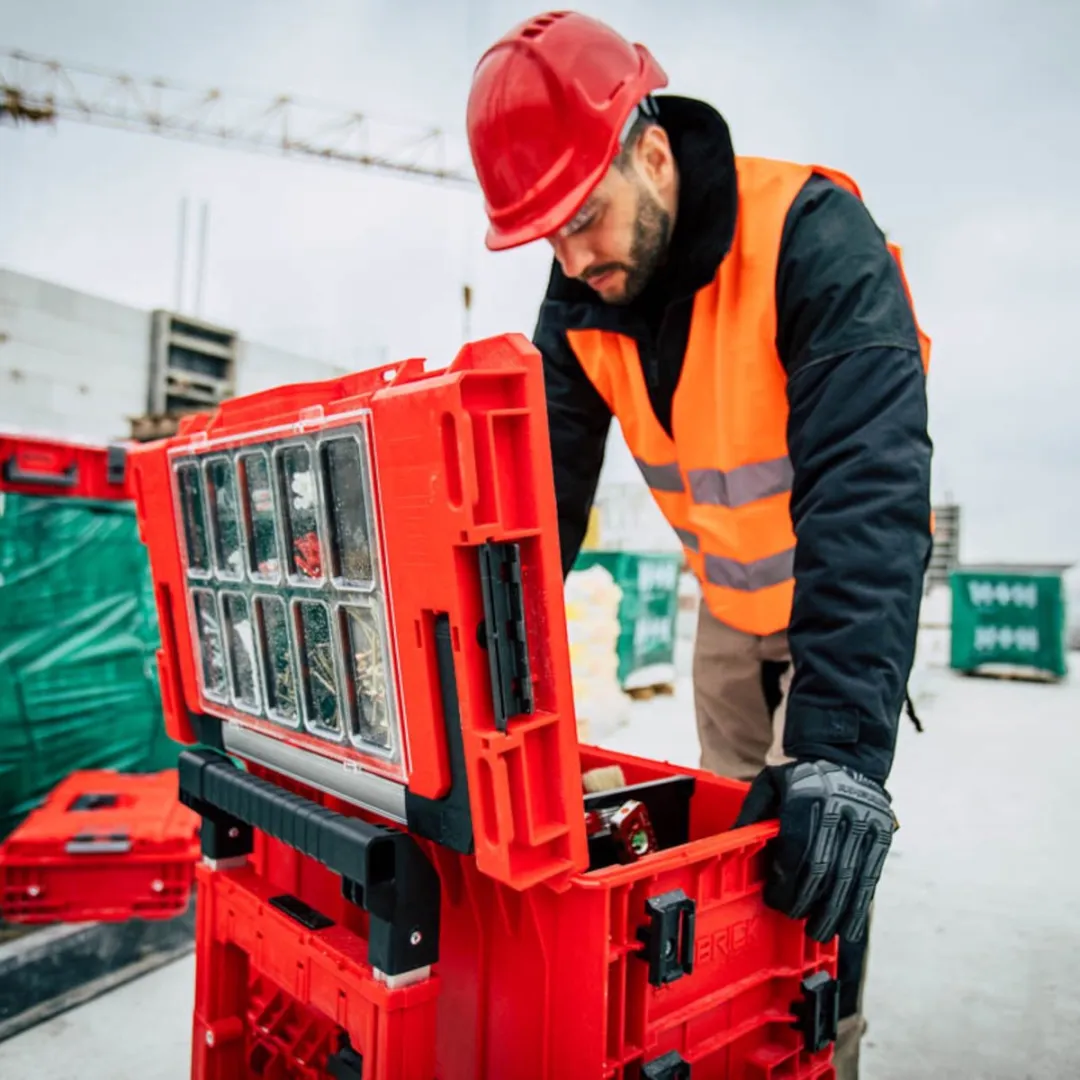 Toolbrothers RHINO XXL Gereedschapskoffer 52L - Rood/Zwart - afbeelding 5 van 6