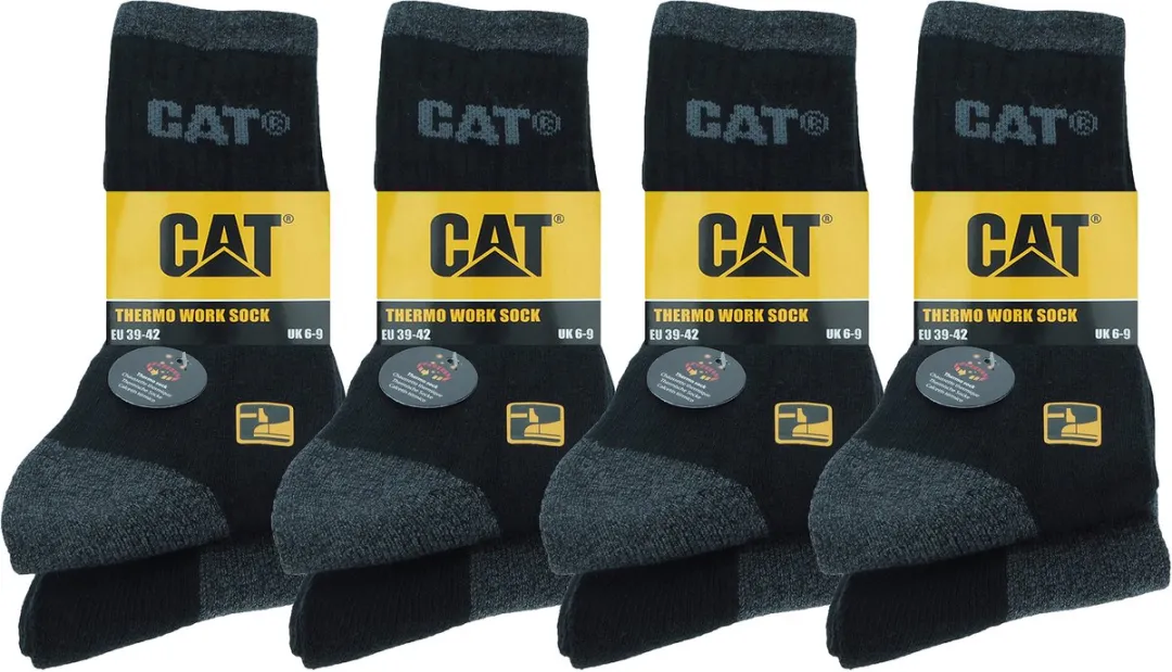 Caterpillar Thermische Werksokken 8 Paar - Kuithoogte - Zwart 39-42